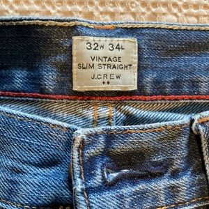 J crew slim straight jeans 32x34